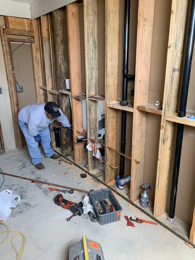 Commercial rough-in plumbing for Gas Line Repair in Wellman